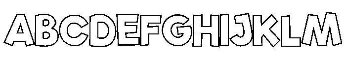 One Nine Nine Four Outline Font UPPERCASE