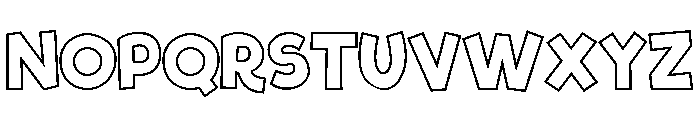 One Nine Nine Four Outline Font UPPERCASE