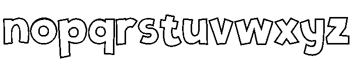 One Nine Nine Four Outline Font LOWERCASE