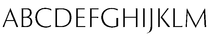 Optima Extra Light Font UPPERCASE