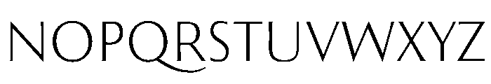 Optima Extra Light Font UPPERCASE
