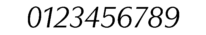 Optima Italic Font OTHER CHARS