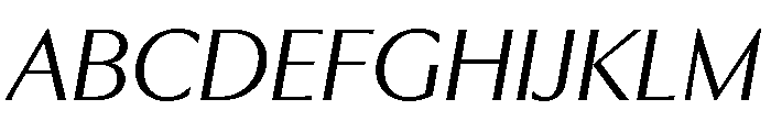 Optima Italic Font UPPERCASE