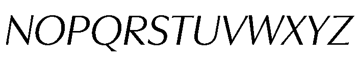 Optima Italic Font UPPERCASE