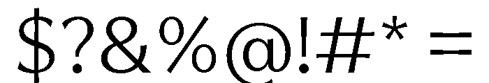 Optima Light Font OTHER CHARS