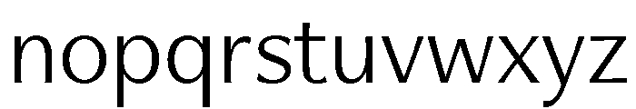 Optima Light Font LOWERCASE