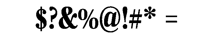 Optima Nova Extra Bold Font OTHER CHARS