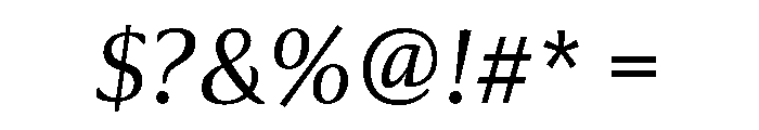 Optima Nova Italic Font OTHER CHARS