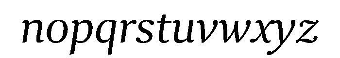 Optima Nova Italic Font LOWERCASE