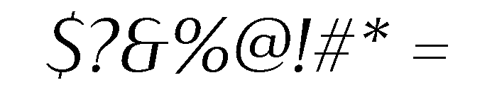 Optima Nova Light Italic Font OTHER CHARS