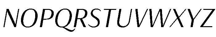 Optima Nova Light Italic Font UPPERCASE