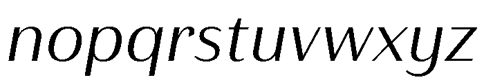 Optima Nova Light Italic Font LOWERCASE