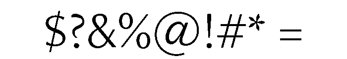 Optima Nova Light Font OTHER CHARS