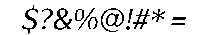 Optima Nova Medium Italic Font OTHER CHARS