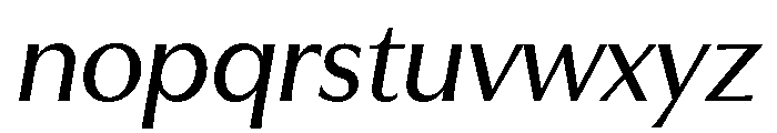 Optima Nova Medium Italic Font LOWERCASE