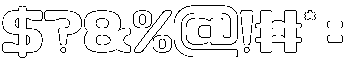 OPEN MIND-Hollow Font OTHER CHARS
