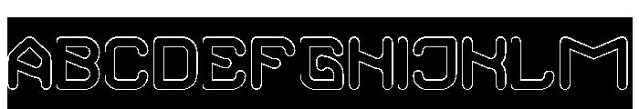 OPTIMISTIC FUTURE-Hollow-Invers Font UPPERCASE