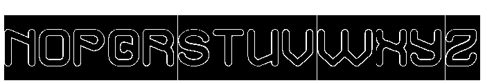 OPTIMISTIC FUTURE-Hollow-Invers Font UPPERCASE