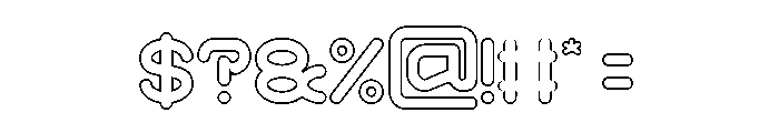 OPTIMISTIC FUTURE-Hollow Font OTHER CHARS