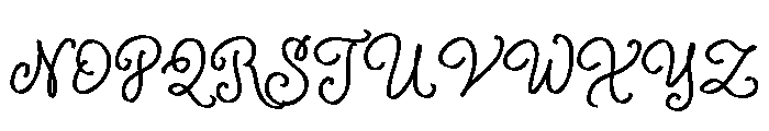 Ophelia Story Regular Font UPPERCASE