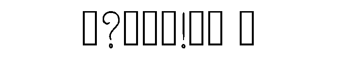 Optical Regular Font OTHER CHARS