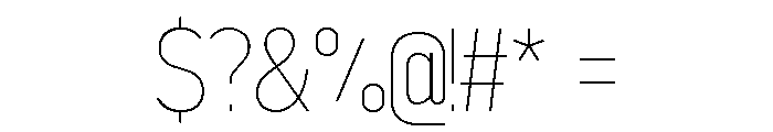 Optican Thin Font OTHER CHARS