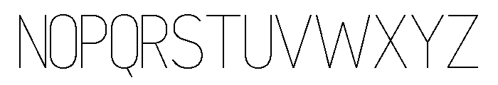 Optican Thin Font UPPERCASE