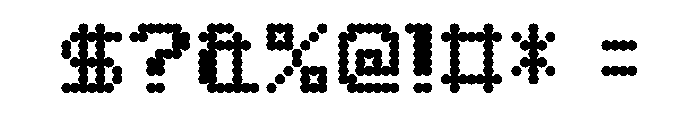 Opticode Regular Font OTHER CHARS