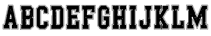 Optimal Distressed Regular Font UPPERCASE