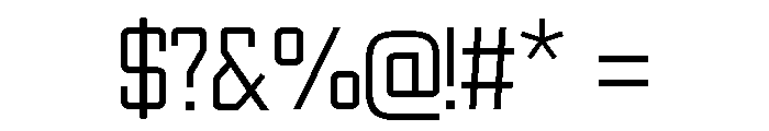 Optimous Light Font OTHER CHARS