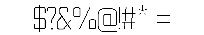 Optimous Thin Font OTHER CHARS