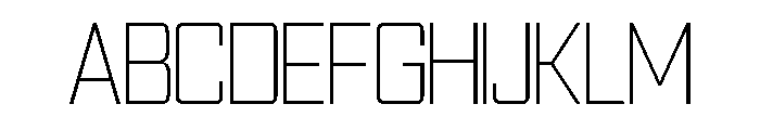 Optimous Thin Font UPPERCASE