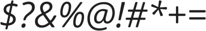 Open Sans Soft Italic otf (400) Font OTHER CHARS