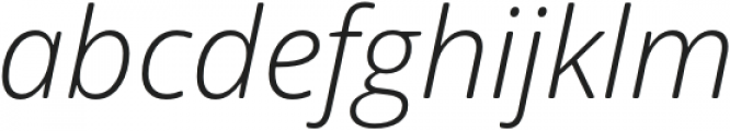 Open Sans Soft Light Italic otf (300) Font LOWERCASE