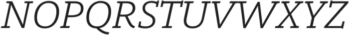 Open Serif Book Italic otf (400) Font UPPERCASE