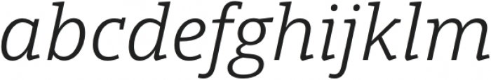 Open Serif Book Italic otf (400) Font LOWERCASE