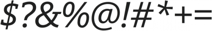 Open Serif Italic otf (400) Font OTHER CHARS