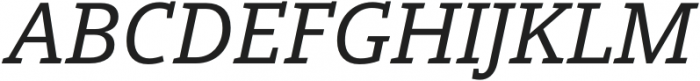 Open Serif Italic otf (400) Font UPPERCASE