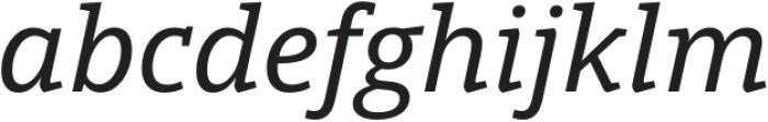 Open Serif Italic otf (400) Font LOWERCASE