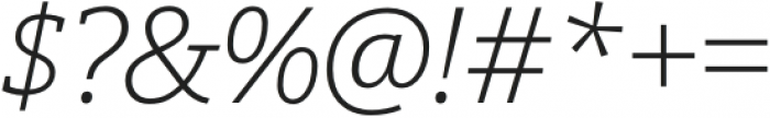 Open Serif Light Italic otf (300) Font OTHER CHARS