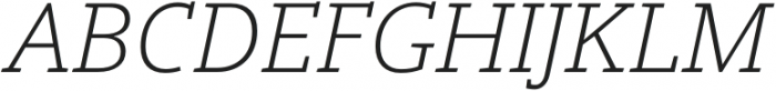 Open Serif Light Italic otf (300) Font UPPERCASE