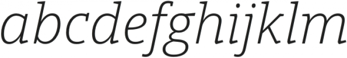 Open Serif Light Italic otf (300) Font LOWERCASE