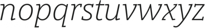 Open Serif Light Italic otf (300) Font LOWERCASE