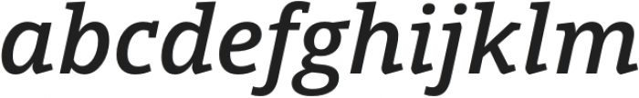 Open Serif Semibold Italic otf (600) Font LOWERCASE