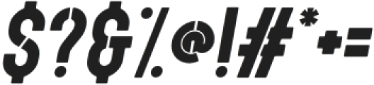 Opera Stencil Oblique otf (400) Font OTHER CHARS