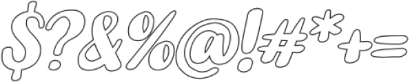Ophelia Oblique Outline otf (400) Font OTHER CHARS
