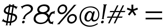 OPTIAmericanGothic-LightItalic Font OTHER CHARS