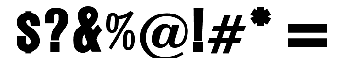 OPTIAurora-BoldCondensed Font OTHER CHARS