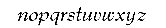 OPTIBenjieModern-Italic Font LOWERCASE