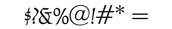 OPTICather-Italic Font OTHER CHARS